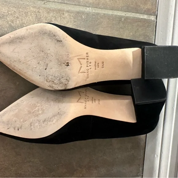 Beautiful Mark Fisher LTD Suede Women's Zala Pointed Toe Block Heel Pumps 6.5 - Picture 3 of 5